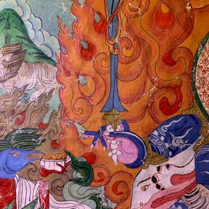 Een 'Mahakala' thangka, Tibet, 19e eeuw — foto 26