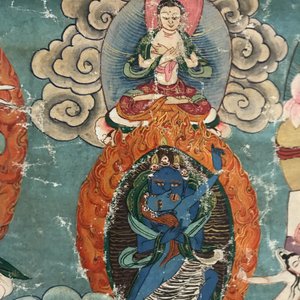 Een 'Mahakala' thangka, Tibet, 19e eeuw — foto 7