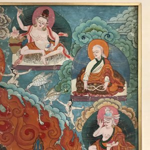 Een 'Mahakala' thangka, Tibet, 19e eeuw — foto 8