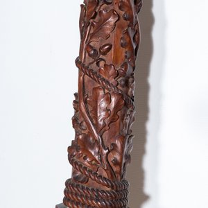 Een mahoniehouten bootsmast met eikenranken, Frankrijk of Italië, 18e eeuw — foto 8