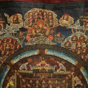 Een 'mandala' thangka, Tibet of Nepal, 19/20e eeuw — foto 2