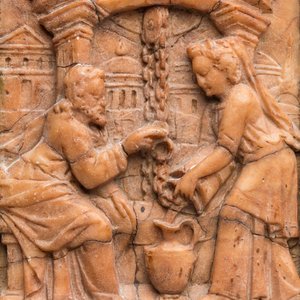 Een Mechels albasten reliëf met Christus en de Samaritaanse vrouw bij de bron, begin 17e eeuw — foto 2