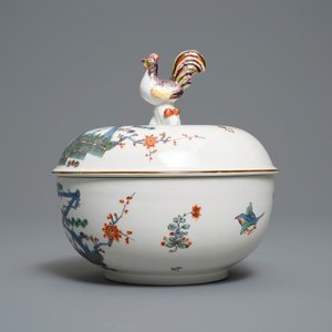 Een Meissen porseleinen dekselkom met Kakiemon decor, Duitsland, 18e eeuw — foto 5