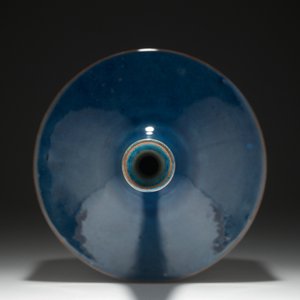 Een modernistische flesvormige vaas in grijs en blauw, Perignem, 2e helft 20e eeuw — foto 7