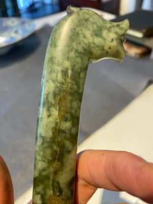 Een Mogoolse dolk met groene jade handgreep, India, 17/18e eeuw — foto 12