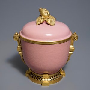 Een monochrome roze dekselpot met verguld bronzen monturen, Samson, Parijs, 19e eeuw — foto 7