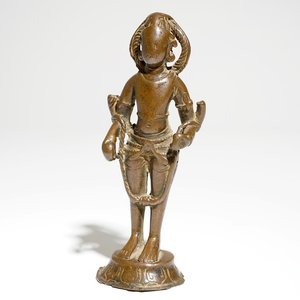 Een Noord-Indisch bronzen pelgrimsbeeld, 10/12e eeuw — foto 1