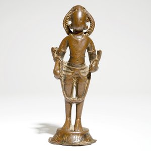 Een Noord-Indisch bronzen pelgrimsbeeld, 10/12e eeuw — foto 2