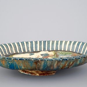 Een ovalen schotel in Palissy stijl met "De doop van Christus", 17e eeuw — foto 2