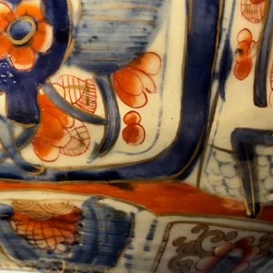 Een overgedecoreerde Chinese blauwwitte kraakporseleinen kom, Wanli — foto 14