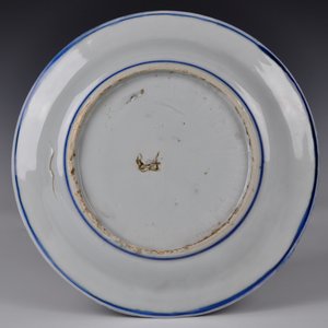 Een paar blauw-witte Chinese borden met landschapsdecor, Ming, Jiajing/Wanli — foto 5
