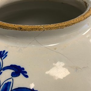 Een paar blauw-witte Delftse tabakspotten met indianen, 18e eeuw — foto 10