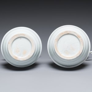 Een paar Chinese blanc de Chine modellen van bomen in jardinières, Kangxi — foto 7