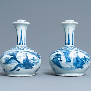 Een paar Chinese blauw-witte kendi, Wanli — foto 5