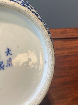 Een paar Chinese blauw-witte kendi's met lotusslingers, 19e eeuw — foto 26