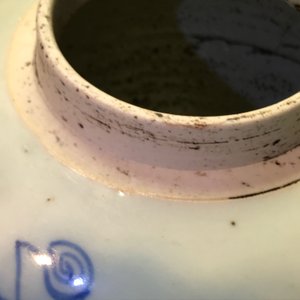 Een paar Chinese blauw-witte potten met een kylin, Transitie periode — foto 17