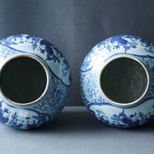 Een paar Chinese blauw-witte vazen, Chenghua merk, 19e eeuw — foto 9