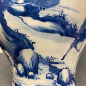 Een paar Chinese blauw-witte vazen met herten en kraanvogels, Kangxi — foto 21