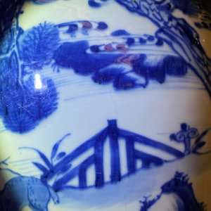Een paar Chinese blauw-witte vazen met herten en kraanvogels, Kangxi — foto 34