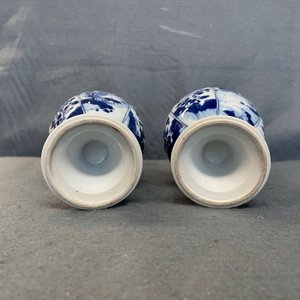 Een paar Chinese blauw-witte vazen met olifantenoren, Kangxi — foto 23