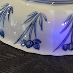 Een paar Chinese blauwwitte borden met fijn landschapsdecor, Kangxi — foto 10