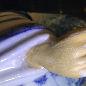 Een paar Chinese blauwwitte figuren, mog. voor de Vietnamese markt, 19e eeuw — foto 18