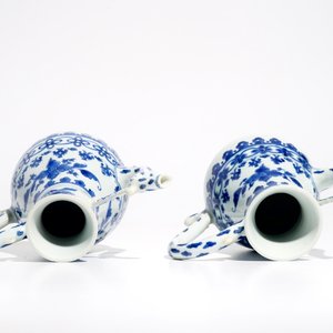 Een paar Chinese blauwwitte kannen, Transitie periode — foto 7