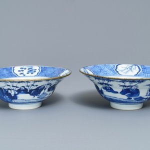 Een paar Chinese blauwwitte kommen, mogelijk voor de Vietnamese markt, Kangxi merk, 19e eeuw — foto 1
