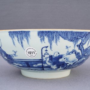 Een paar Chinese blauwwitte kommen, Yongzheng/Qianlong — foto 20