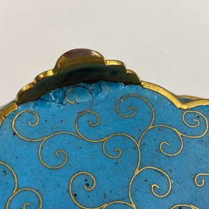 Een paar Chinese bloemvormige cloisonné schotels, Qianlong — foto 56