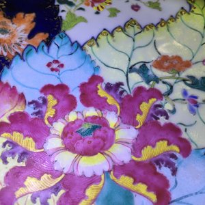 Een paar Chinese famille rose rechaud schotels met tabaksbladeren decor, Qianlong — foto 14