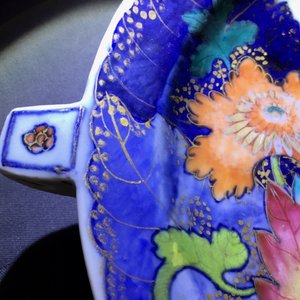 Een paar Chinese famille rose rechaud schotels met tabaksbladeren decor, Qianlong — foto 15