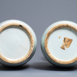 Een paar Chinese famille rose vazen, 19/20e eeuw — foto 5
