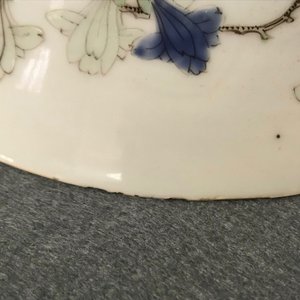 Een paar Chinese famille verte kommen met pauwen bij bloesems, Kangxi — foto 23