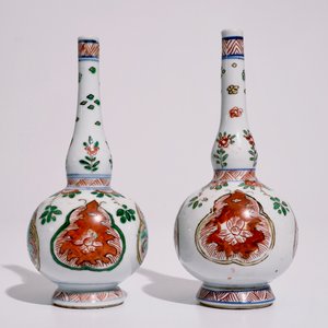 Een paar Chinese famille verte watersprenkelaars, Kangxi — foto 4
