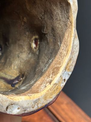 Een paar Chinese flambé geglazuurde modellen van pauwen op houten sokkels, 19e eeuw — foto 19