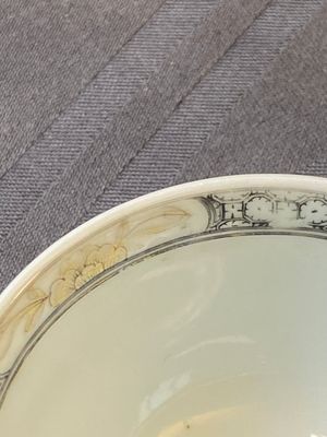 Een paar Chinese grisaille en ijzerrode koppen en schotels met buffels en een schotel met hanen, Yongzheng — foto 20
