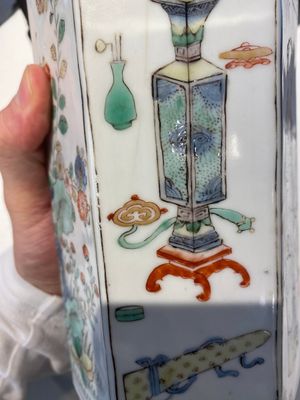 A pair of Chinese famille verte square tea caddies, Kangxi — foto 11