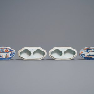 Een paar Chinese Imari-stijl specerijdozen met deksels, Kangxi — foto 6