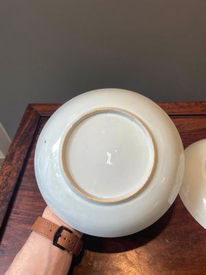 Een paar Chinese in Nederland beschilderde Kakiemon-stijl porseleinen borden — foto 9