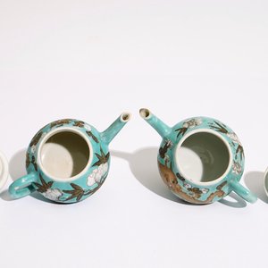 Een paar Chinese miniatuur theepotten en deksel in Dayazhai stijl, 19e eeuw — foto 6