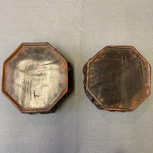 Een paar Chinese octagonale kommen met trigrammen, Tongzhi merk en periode — foto 12