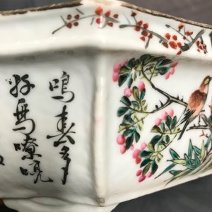 Een paar Chinese qianjiang cai jardinières, 19/20e eeuw — foto 11