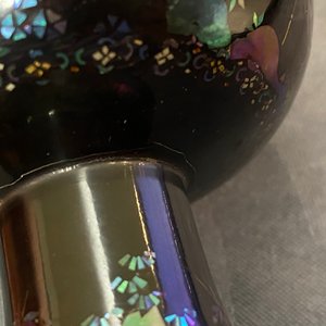 Een paar Chinese stem cups in lac burgauté, Kangxi — foto 19