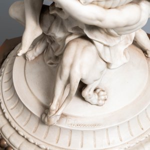 Een paar grote biscuit vazen met bronsmonturen, gesign. Jammes, Frankrijk, 19e eeuw — foto 6