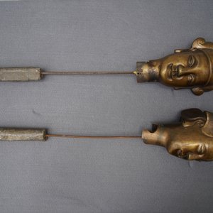 Een paar grote Chinese bronzen figuren voor de Vietnamese markt, 19e eeuw — foto 14