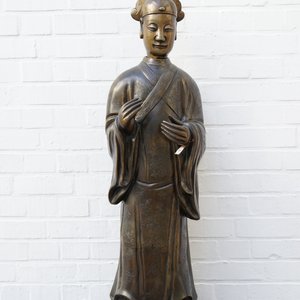 Een paar grote Chinese bronzen figuren voor de Vietnamese markt, 19e eeuw — foto 21