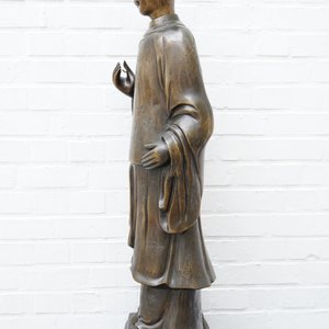 Een paar grote Chinese bronzen figuren voor de Vietnamese markt, 19e eeuw — foto 29