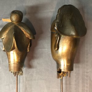 Een paar grote Chinese bronzen figuren voor de Vietnamese markt, 19e eeuw — foto 33