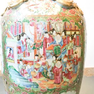 Een paar grote Chinese Canton famille rose vazen, 19e eeuw — foto 28